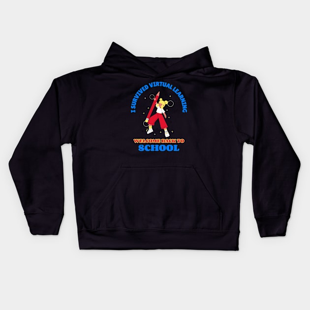 I Survived Virtual Learning Kids Hoodie by MIRO-07